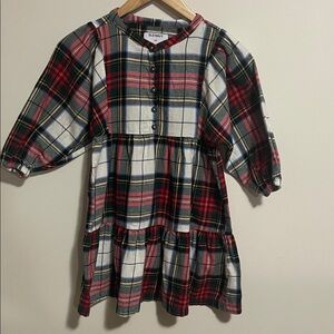Old Navy Girls Multicolor Plaid Smock Style Dress  Size 8